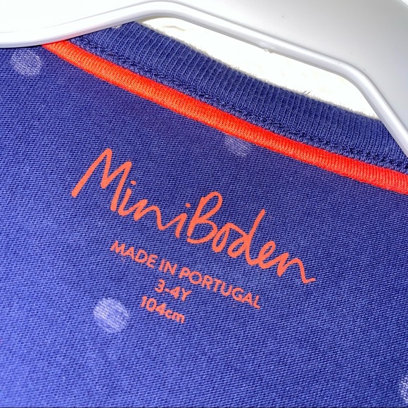 Mini Boden 3-4 girls blue frenchie tee shirt - Picture 2 of 2